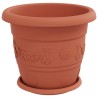 Pots de plantes 6 pcs Rouge brique Ø 30 x 25 cm Plastique 543844543844