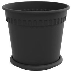 Pots de plantes 24 pcs Noir Ø 19 x 16 cm Plastique 543845543845