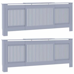 Cache-Radiateur 2 pcs Gris 205 x 20,5 x 81,5 cm 543853543853