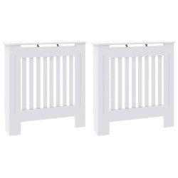 Cache-Radiateur 2 pcs Blanc 78 x 19 x 81,5 cm Bois d'ingénierie 543855543855