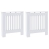 Cache-Radiateur 2 pcs Blanc 78 x 19 x 81,5 cm Bois d'ingénierie 543855543855