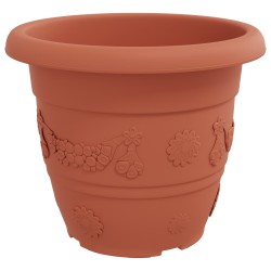 Pots de plantes 6 pcs Rouge brique Ø 34 x 28 cm Plastique 543858543858