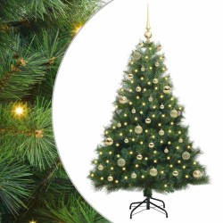 Sapin de Noël artificiel avec 150 LED Vert 150 cm PE et PVC 543859543859