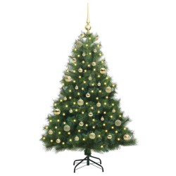 Sapin de Noël artificiel avec 150 LED Vert 150 cm PE et PVC 543859543859
