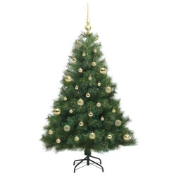 Sapin de Noël artificiel avec 150 LED Vert 150 cm PE et PVC 543859543859