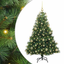 Sapin de Noël artificiel avec 150 LED Vert 120 cm PE et PVC 543862543862