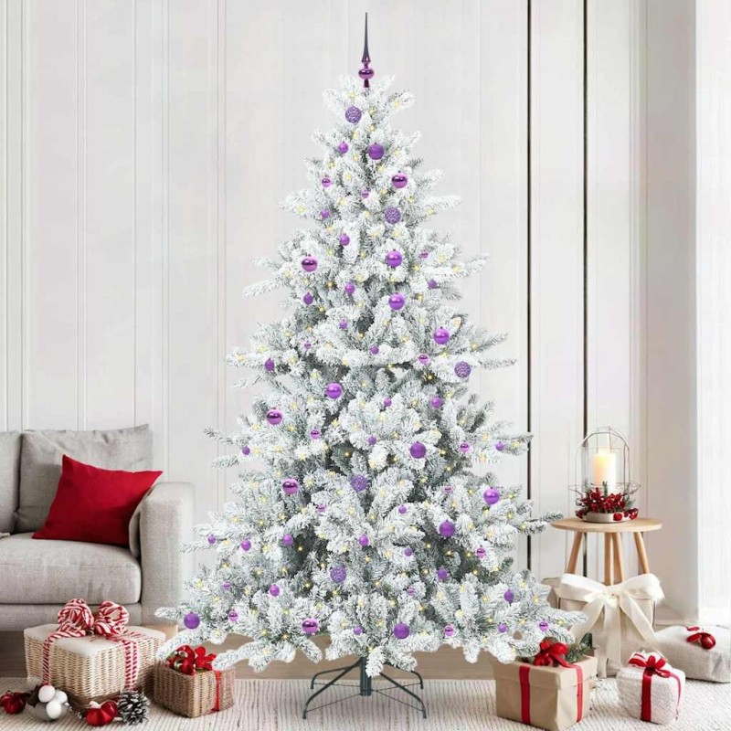 Sapin de Noël Artificiel à Branches Articulées Blanc 240 cm 543864543864