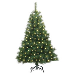 Sapin de Noël artificiel avec 150 LED Vert 120 cm PE et PVC 543865543865