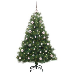 Sapin de Noël artificiel avec 150 LED Vert 150 cm PE et PVC 543872543872