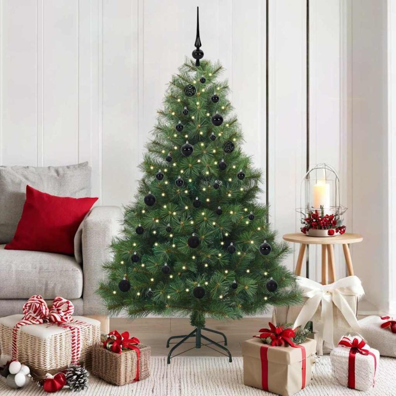 Sapin de Noël artificiel avec 150 LED Vert 150 cm PE et PVC 543873543873