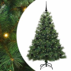 Sapin de Noël artificiel avec 150 LED Vert 150 cm PE et PVC 543873543873