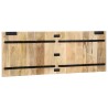  Tête de lit 140 cm bois de manguier brut massif 