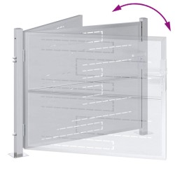 Porte de Jardin Argenté 85 x 70 cm Acier inoxydable 543888543888