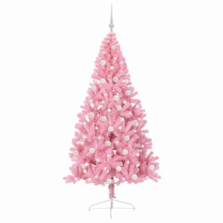 Sapin de Noël artificiel pré-éclairé Rose 180 cm PVC 543889543889