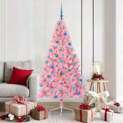 Sapin de Noël artificiel pré-éclairé Rose 180 cm PVC 543890543890