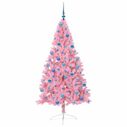 Sapin de Noël artificiel pré-éclairé Rose 180 cm PVC 543890543890