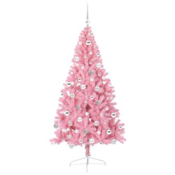 Sapin de Noël artificiel pré-éclairé Rose 180 cm PVC 543891543891