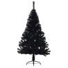 Sapin de Noël artificiel pré-éclairé Noir 150 cm PVC 543892543892