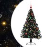 Sapin de Noël artificiel pré-éclairé Noir 150 cm PVC 543894543894