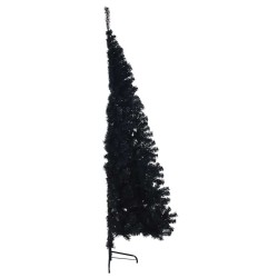 Sapin de Noël artificiel pré-éclairé Noir 180 cm PVC 543895543895