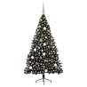 Sapin de Noël artificiel pré-éclairé Noir 180 cm PVC 543896543896