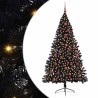 Sapin de Noël artificiel pré-éclairé Noir 180 cm PVC 543898543898