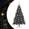Sapin de Noël artificiel pré-éclairé Noir 180 cm PVC 543899543899