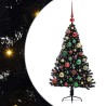 Sapin de Noël artificiel pré-éclairé Noir 120 cm PVC 543901543901