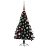Sapin de Noël artificiel pré-éclairé Noir 120 cm PVC 543901543901