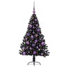 Sapin de Noël artificiel pré-éclairé Noir 120 cm PVC 543903543903