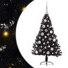 Sapin de Noël artificiel pré-éclairé Noir 120 cm PVC 543904543904
