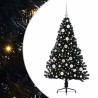 Sapin de Noël artificiel pré-éclairé Noir 120 cm PVC 543905543905