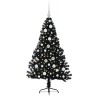 Sapin de Noël artificiel pré-éclairé Noir 120 cm PVC 543905543905