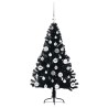 Sapin de Noël artificiel pré-éclairé Noir 120 cm PVC 543907543907