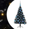 Sapin de Noël artificiel pré-éclairé Noir 120 cm PVC 543908543908