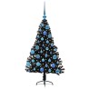 Sapin de Noël artificiel pré-éclairé Noir 120 cm PVC 543908543908