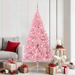 Sapin de Noël artificiel pré-éclairé Rose 180 cm PVC 543909543909