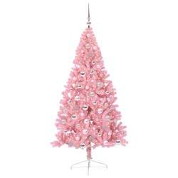 Sapin de Noël artificiel pré-éclairé Rose 180 cm PVC 543909543909