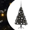 Sapin de Noël artificiel pré-éclairé Noir 120 cm PVC 543910543910