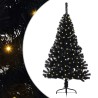 Sapin de Noël artificiel pré-éclairé Noir 120 cm PVC 543911543911