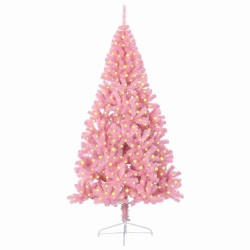 Sapin de Noël artificiel pré-éclairé Rose 210 cm PVC 543912543912