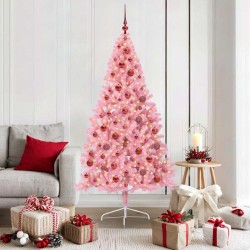 Sapin de Noël artificiel pré-éclairé Rose 180 cm PVC 543913543913