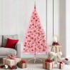 Sapin de Noël artificiel pré-éclairé Rose 180 cm PVC 543913543913