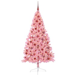 Sapin de Noël artificiel pré-éclairé Rose 180 cm PVC 543913543913