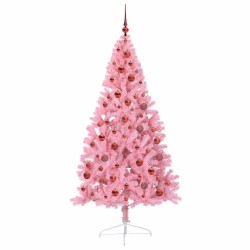 Sapin de Noël artificiel pré-éclairé Rose 180 cm PVC 543913543913