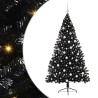 Sapin de Noël artificiel pré-éclairé Noir 180 cm PVC 543915543915