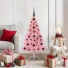 Sapin de Noël artificiel pré-éclairé Rose 120 cm PVC 543917543917