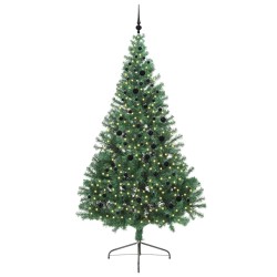 Sapin de Noël artificiel pré-éclairé Vert 240 cm PVC 543922543922