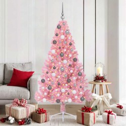 Sapin de Noël artificiel pré-éclairé Rose 180 cm PVC 543923543923