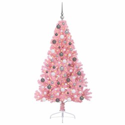 Sapin de Noël artificiel pré-éclairé Rose 180 cm PVC 543923543923